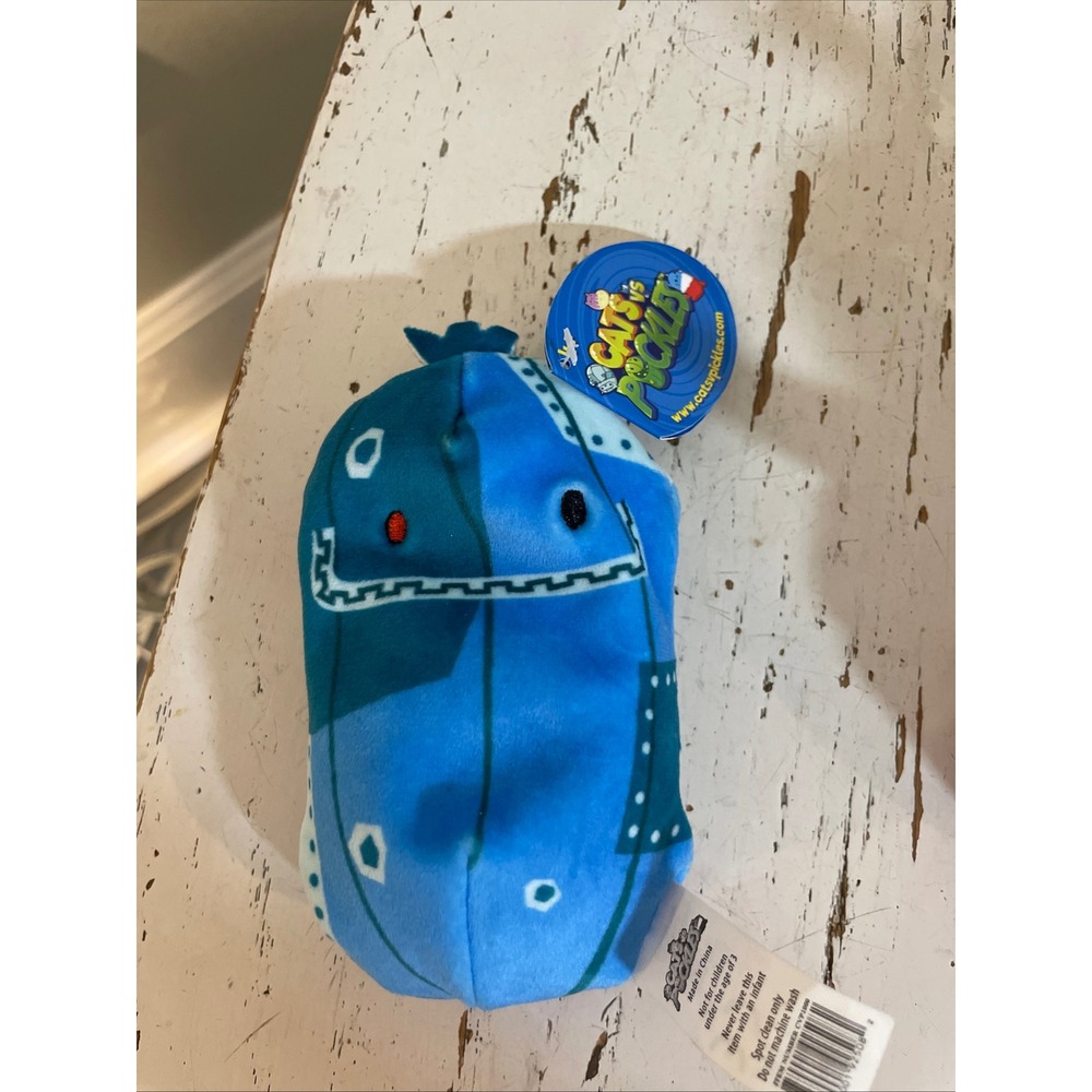 Cats vs‎ Pickles Mech-Pickle 183 Blue Robot Bean Bag Plush Toy New with Tags